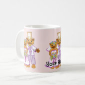 Cat Bride en Groom bruiloft mok (Voorkant links)
