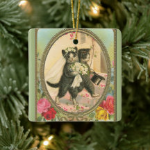 Cat Bride en Groom Wedding Day ornament