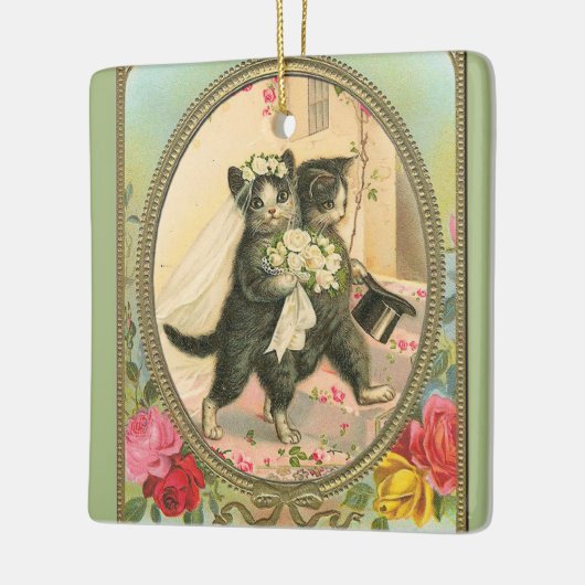 Cat Bride en Groom Wedding Day ornament (Links)