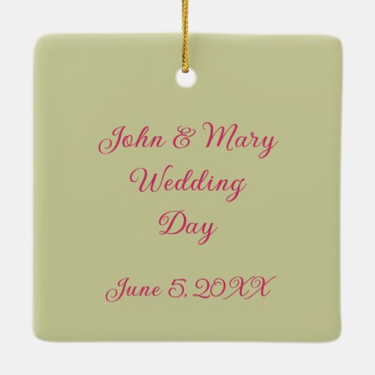 Cat Bride en Groom Wedding Day ornament (Achterkant)