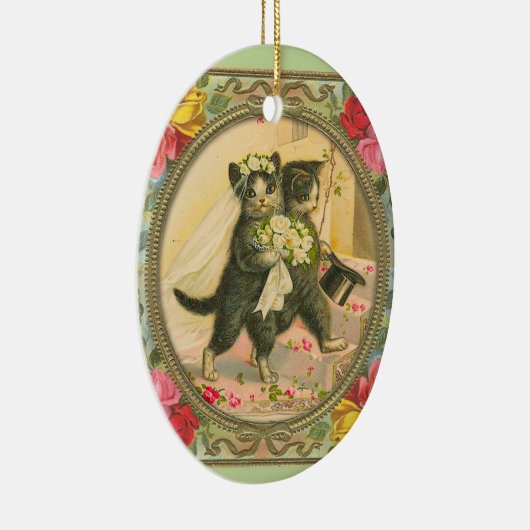 Cat Bride en Groom Wedding Day ornament (Rechts)