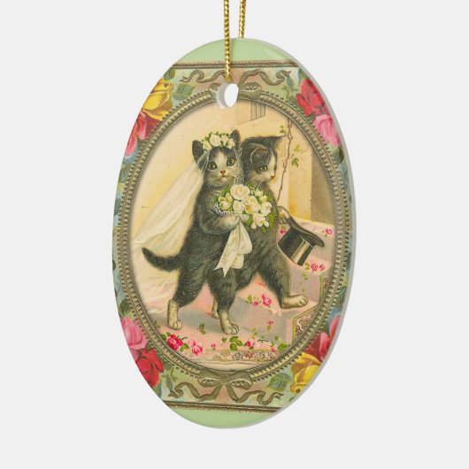 Cat Bride en Groom Wedding Day ornament (Links)