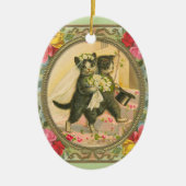 Cat Bride en Groom Wedding Day ornament (Voorkant)