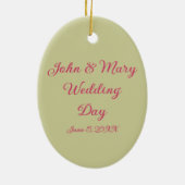 Cat Bride en Groom Wedding Day ornament (Achterkant)