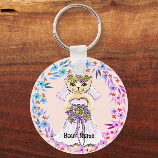 Cat Bride Sleutelhanger (Voorkant)