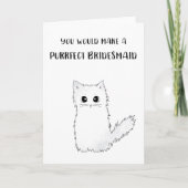 Cat bridesmaid proposal card kaart (Voorkant)