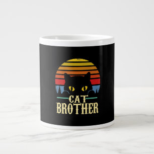 Cat Brother  Eighties Style Retro T-shirt Grote Koffiekop