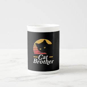 Cat Brother  Style Retro Cadeau voor katteplaat Porselein Kop