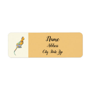 Cat Brown Colour Block Kat Pet Kitten Etiket