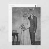 Cat bruiloft briefkaart (Voorkant / Achterkant)