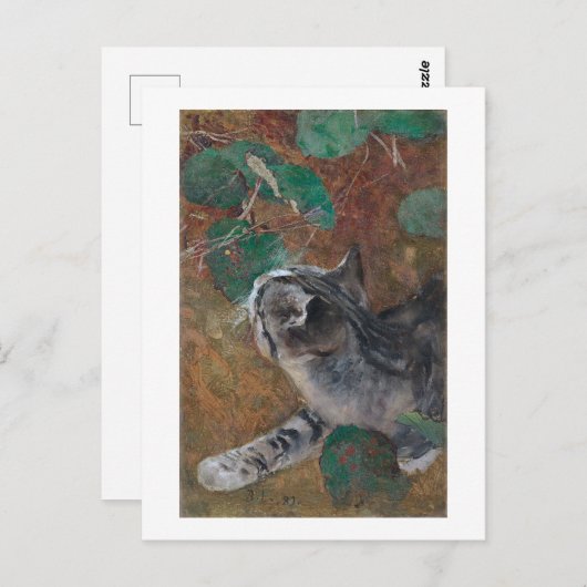 Cat, Bruno Liljefors Briefkaart (Voorkant / Achterkant)