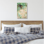 Cat, Bruno Liljefors Canvas Afdruk (Insitu (Slaapkamer))
