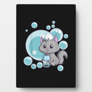 Cat Bubble Tea Gift Funny Boba Tea Cats Design Fotoplaat