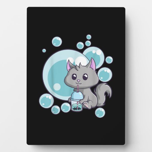 Cat Bubble Tea Gift | Funny Boba Tea Cats Design Fotoplaat (voorkant)