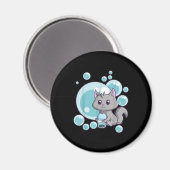 Cat Bubble Tea Gift | Funny Boba Tea Cats Design Magneet (Voorkant / Achterkant)