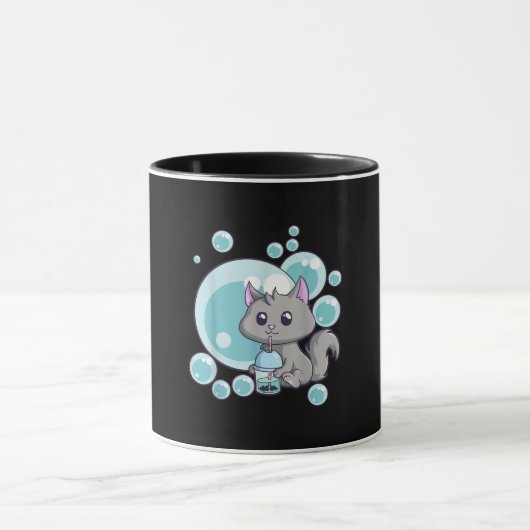 Cat Bubble Tea Gift | Funny Boba Tea Cats Design Mok (Midden)