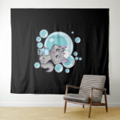 Cat Bubble Tea Gift | Funny Boba Tea Cats Design Wandkleed (In Situ (horizontaal))