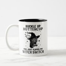 Cat Buckle up Buttercup Funny Cat Lovers Halloween