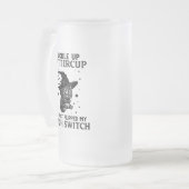 Cat Buckle up Buttercup Funny Halloween Cat Lovers Matglas Bierpul (Voorkant links)