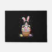 Cat Bunny Ears Eggs Meowy Easter Rabbit Lover Mann Deurmat (Voorkant)