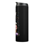 Cat Bunny Ears Eggs Meowy Easter Rabbit Lover Mann Thermosbeker (Geroteerd rechts)