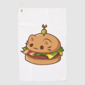 Cat Burger 2 Golfhanddoek (Voorkant)