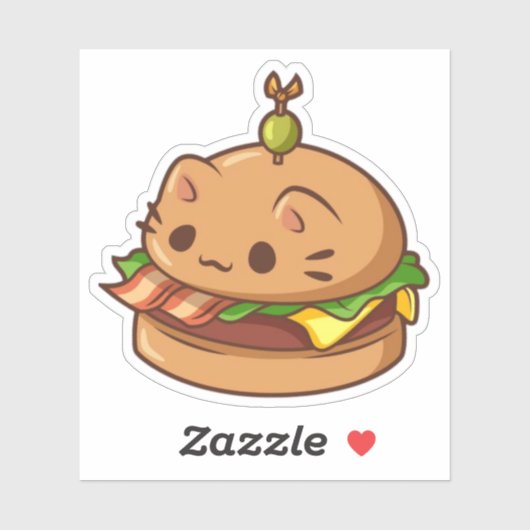 Cat Burger 2 Sticker (Vel)
