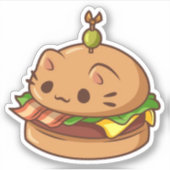 Cat Burger 2 Sticker (Voorkant)