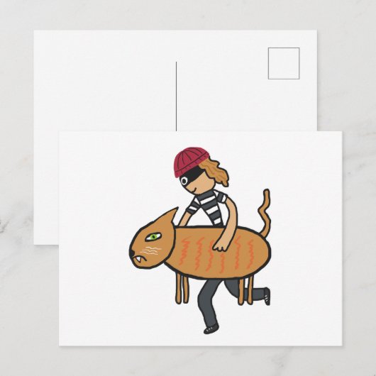 Cat Burglar Briefkaart (Voorkant / Achterkant)