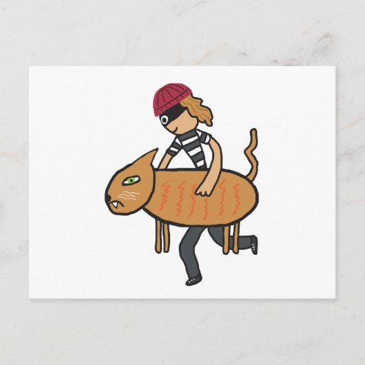 Cat Burglar Briefkaart (Voorkant)