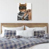 Cat Burglar Canvas Afdruk (Insitu (Slaapkamer))