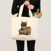 Cat Burglar Grote Tote Bag (Voorkant (product))