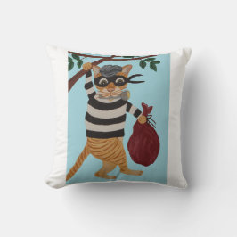 Cat Burglar Throw Pillow Kussen