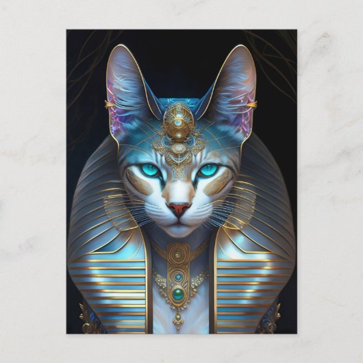 cat bust cool briefkaart (Voorkant)