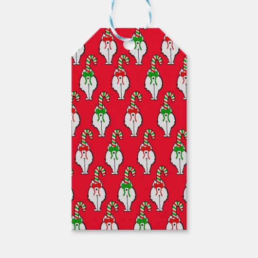 Cat Butt Christmas Cadeaulabel (Voorkant)