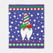 Cat Butt Christmas Groen Fleece Deken (Voorkant)