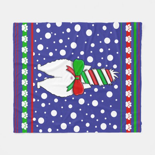 Cat Butt Christmas Groen Fleece Deken (Voorkant (Horizontaal))