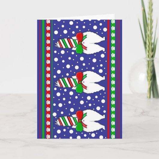 Cat Butt Christmas Groen Kaart (Voorkant)