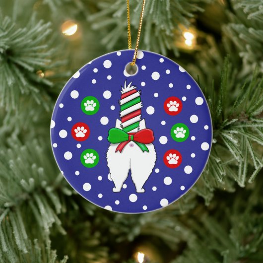 Cat Butt Christmas Keramisch Ornament (Boom)
