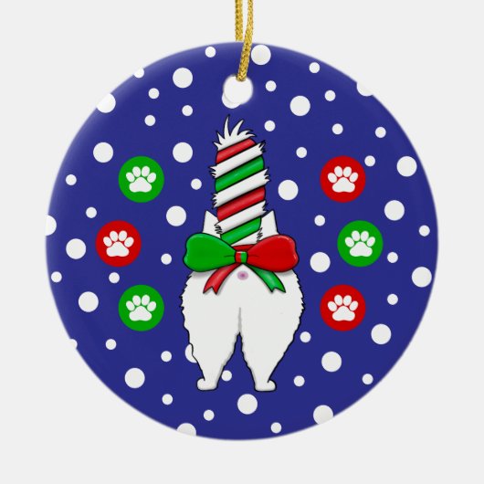 Cat Butt Christmas Keramisch Ornament (Voorkant)