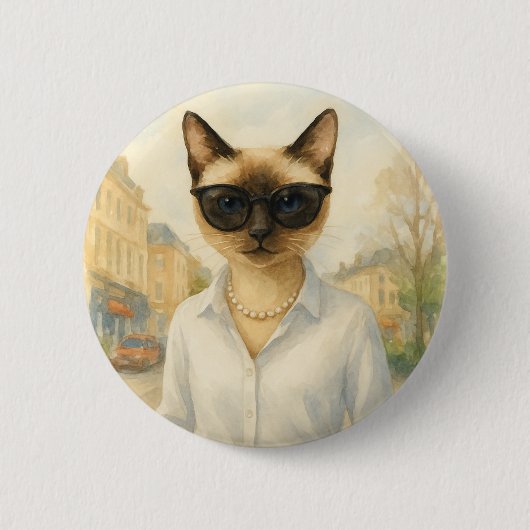 Cat Button zonnebril voor Cat Lover (Voorkant)