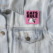 CAT-BUTTONNEN, VANGSTREGEL VIERKANTE BUTTON 5,1 CM (In situ)