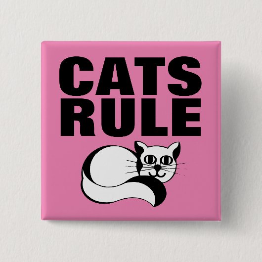 CAT-BUTTONNEN, VANGSTREGEL VIERKANTE BUTTON 5,1 CM (Voorkant)