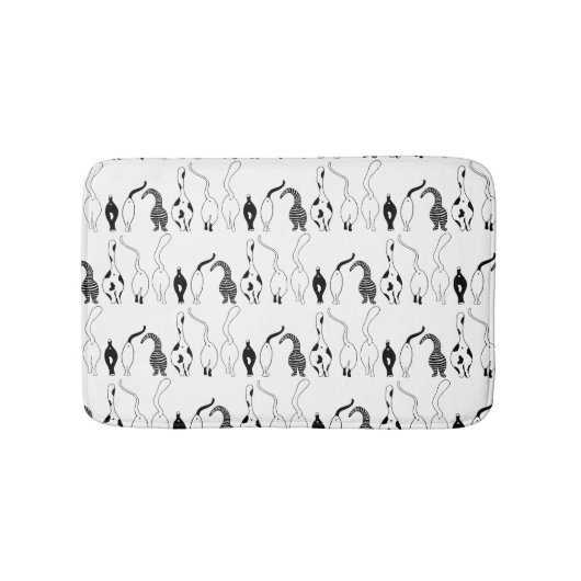 Cat Butts Pattern Badmat (Voorkant)