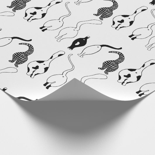 Cat Butts Pattern Cadeaupapier (Hoek)