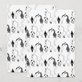 Cat Butts Pattern Feestdagenkaart (Voorkant / Achterkant)