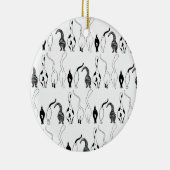 Cat Butts Pattern Keramisch Ornament (Rechts)