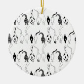Cat Butts Pattern Keramisch Ornament (Voorkant)