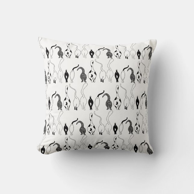 Cat Butts Pattern Kussen (Voorkant)