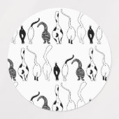 Cat Butts Pattern Labels (Design 1)